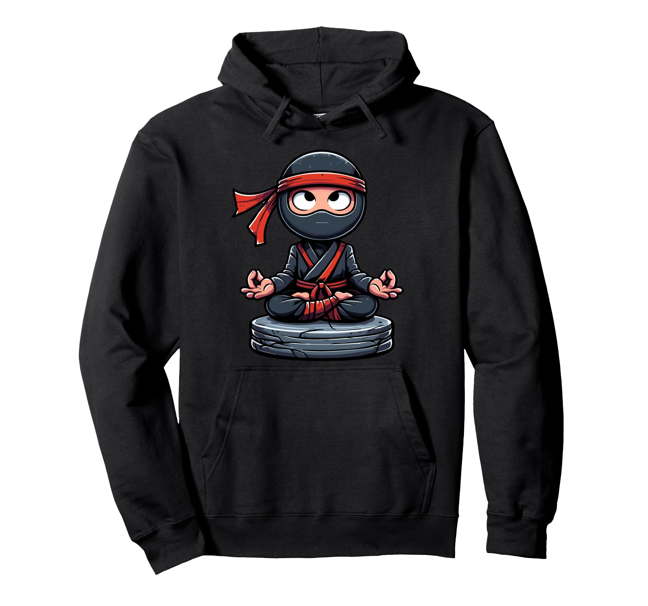 Meditation Ninja Yoga Pose Relaxing Hoodie - Streetwear Style for Adults - T-Shirt, Sweatshirt, Hoodie