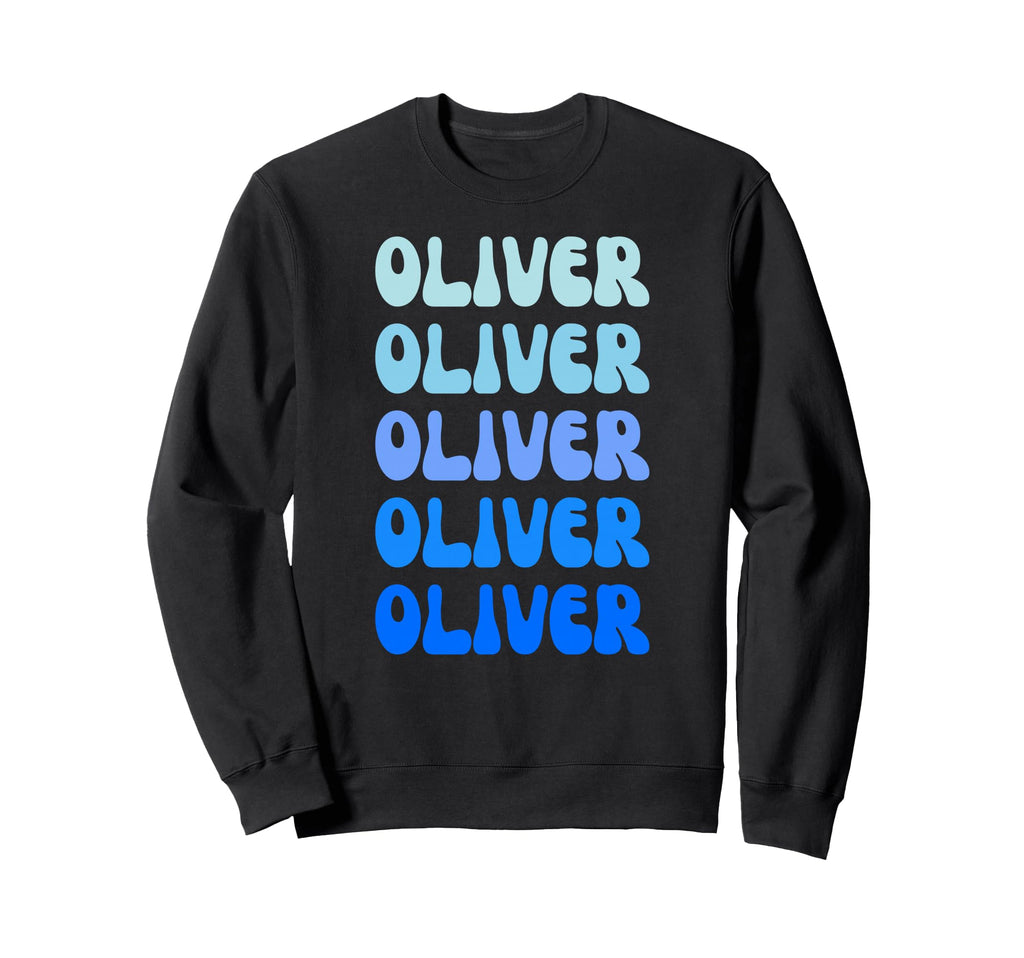 Oliver Name Stack Sweatshirt - Minimalist Print for Adults - T-Shirt, Sweatshirt, Hoodie