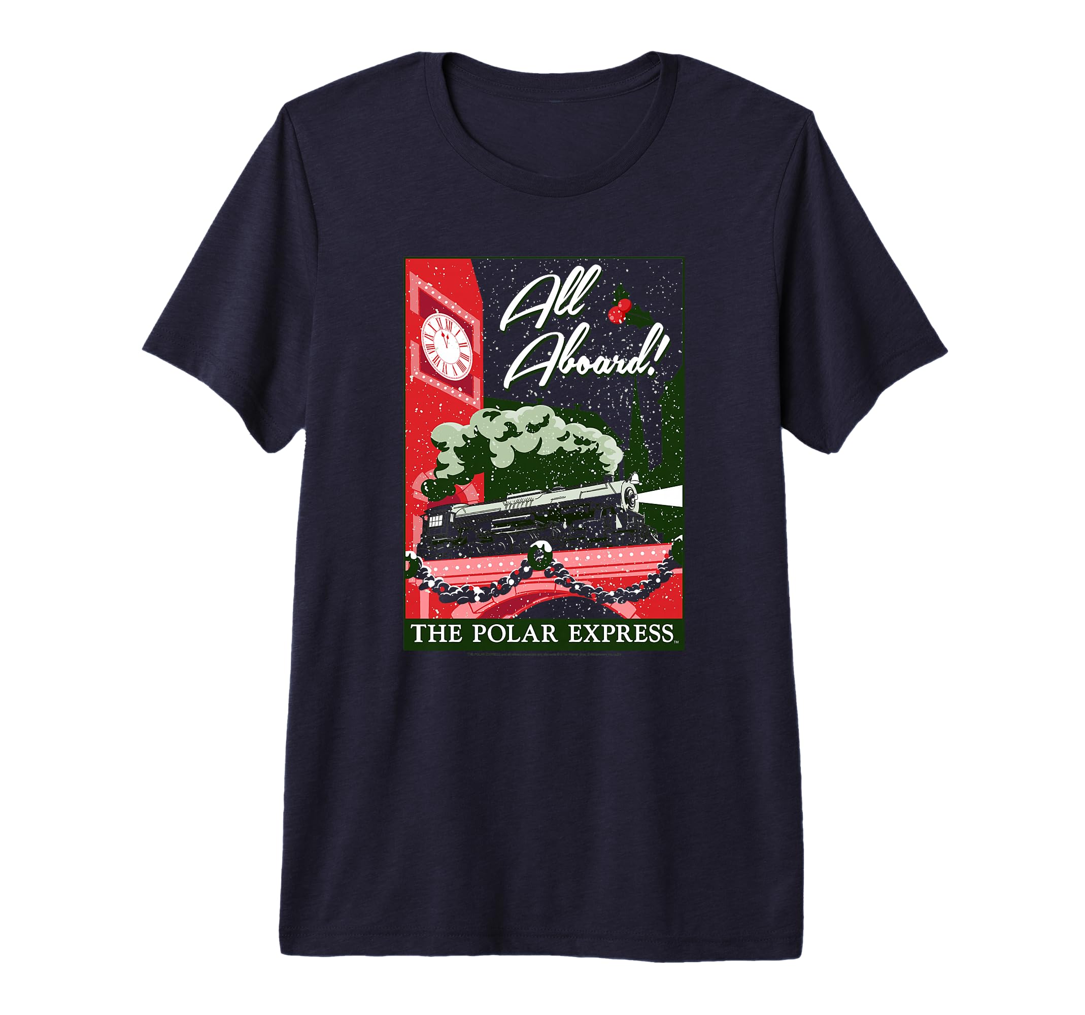 Polar Express Postcard Holiday Tri Blend T-Shirt - Custom Art Print Unisex - T-Shirt, Sweatshirt, Hoodie