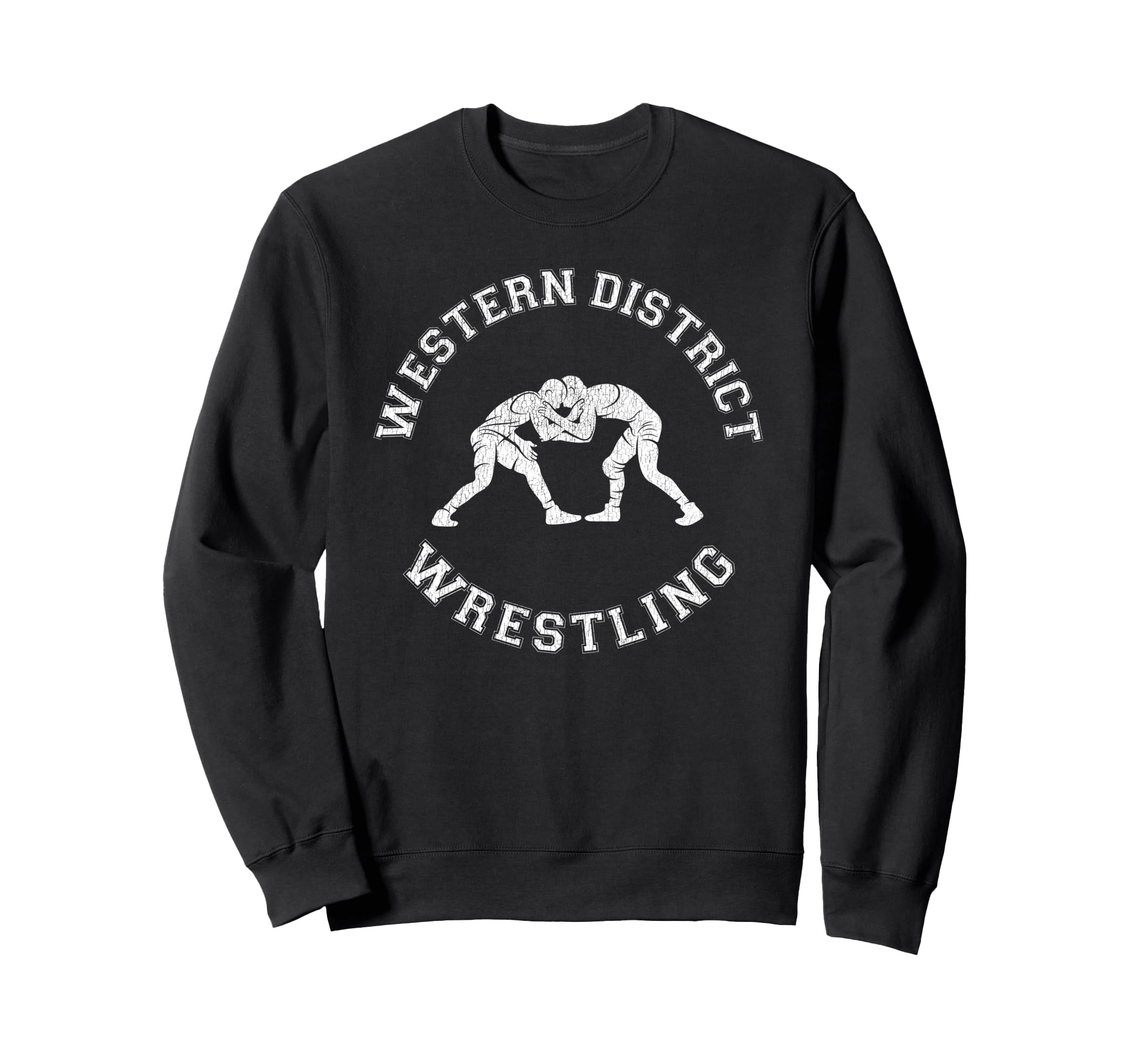 Western District Wrestling Sweatshirt - Fun Novelty Design for Adults - T-Shirt, Sweatshirt, Hoodie