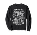 Seattle Wa Hotrod Car And Motorcycle Sweatshirt - Trendy Graphic Unisex - T-Shirt, Sweatshirt, Hoodie