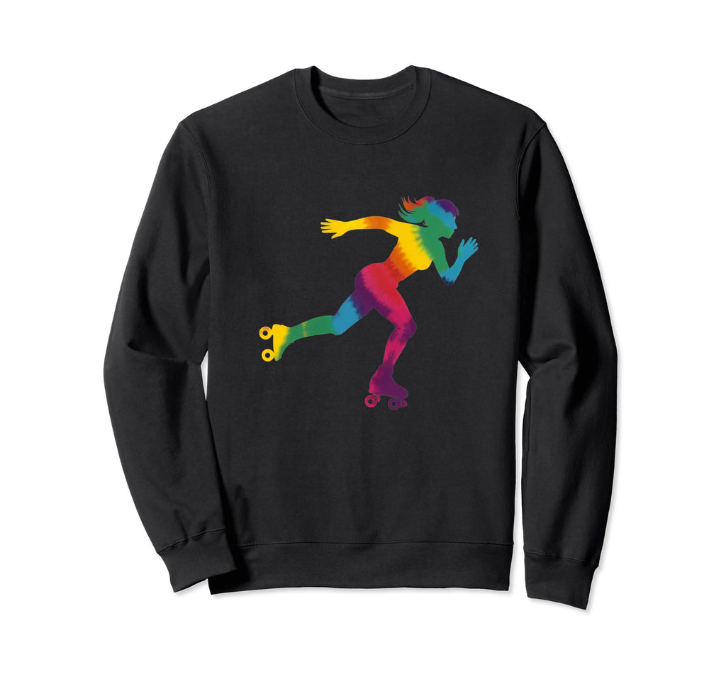 Roller Skater Colorful Tie Dye Sweatshirt - Unique Graphic Unisex - T-Shirt, Sweatshirt, Hoodie