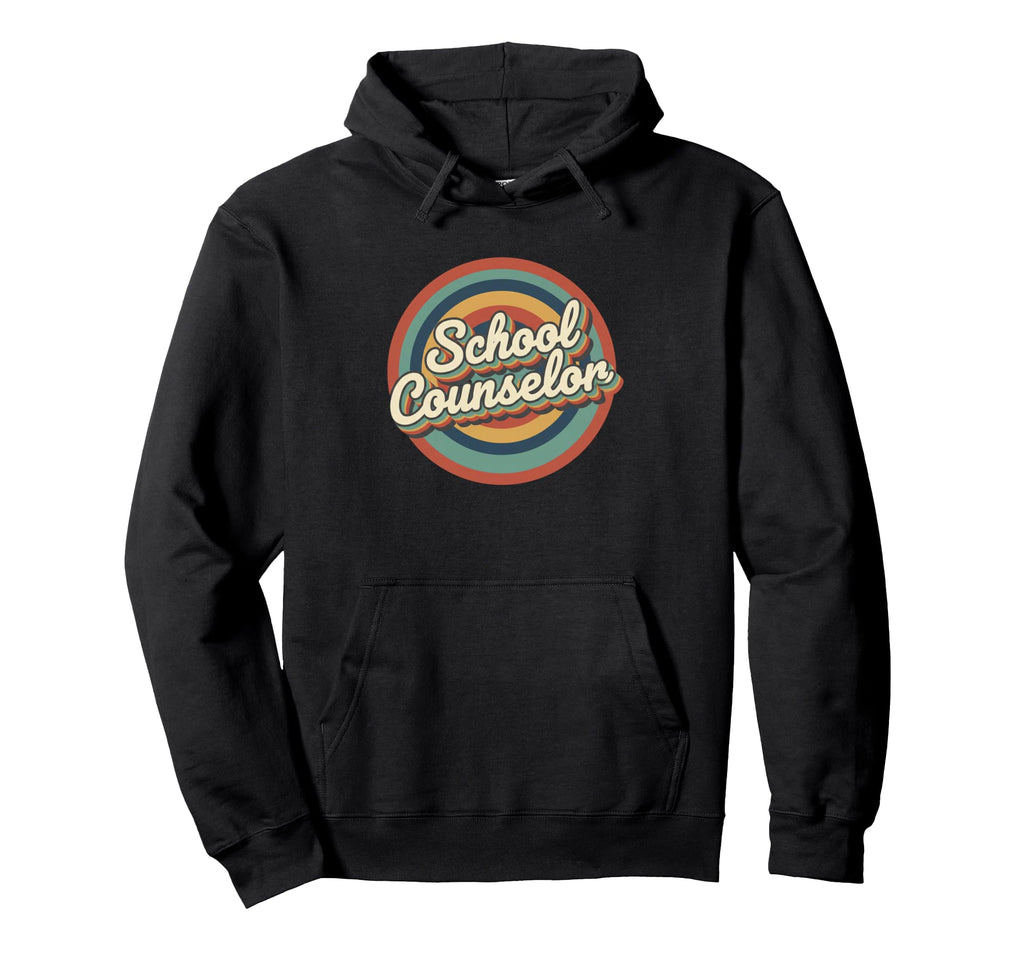 School Counselor Rainbow Teacher Hoodie - Fun Novelty Design for Adults - T-Shirt, Sweatshirt, Hoodie
