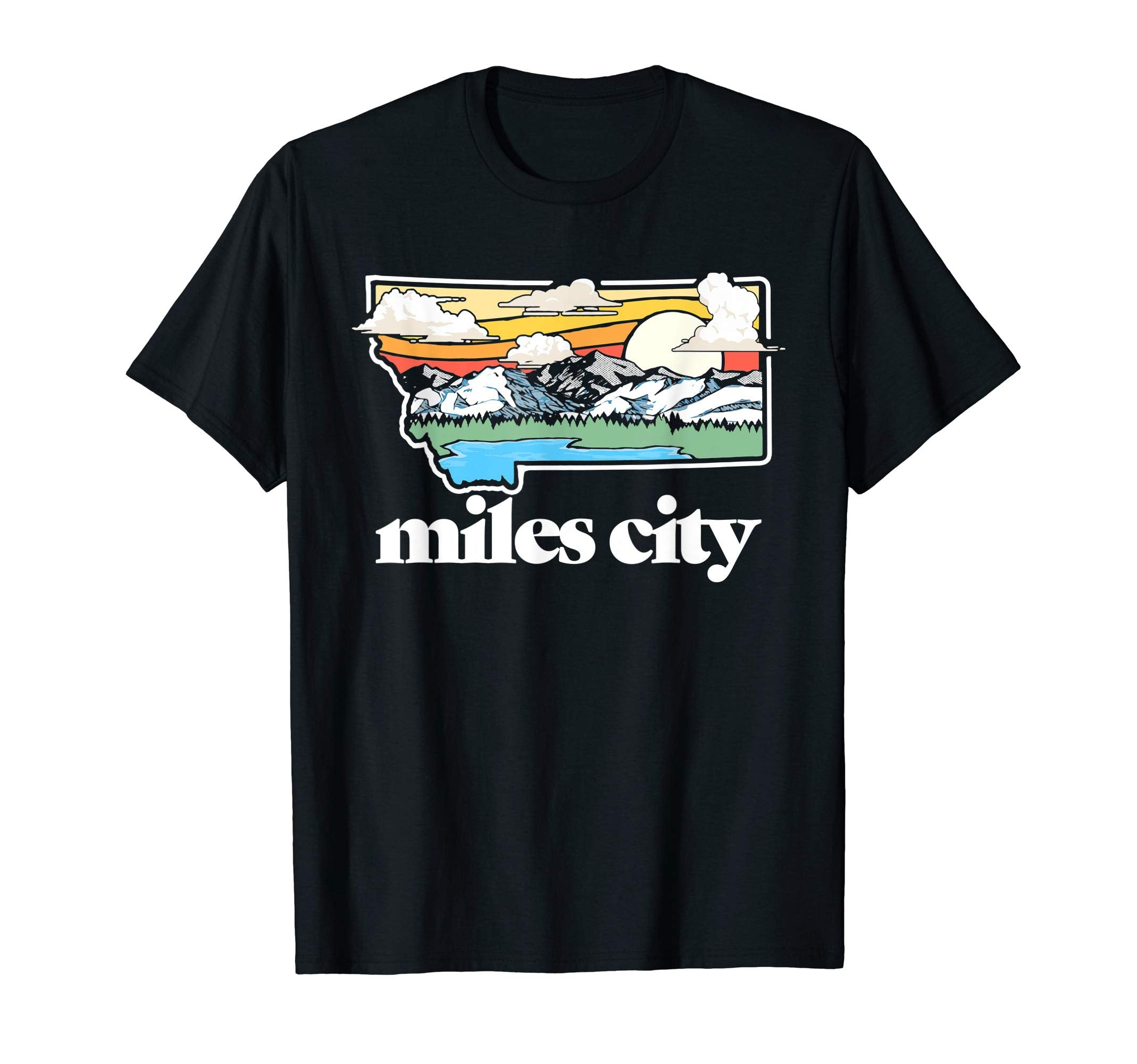 Miles City Montana Outdoors Mountains T-Shirt - Aesthetic Graphic Unisex - T-Shirt, Sweatshirt, Hoodie
