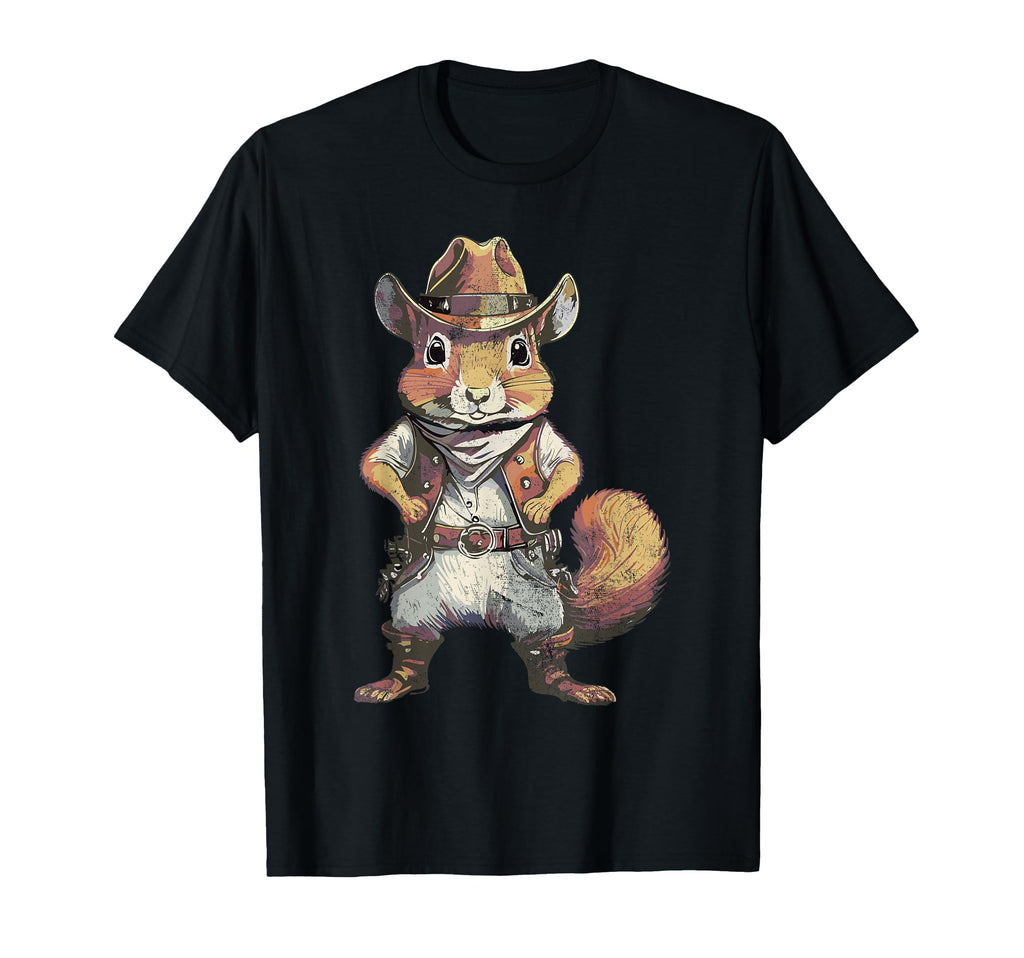 Funny Squirrel Cowboy Southern Western T-Shirt - Aesthetic Graphic Unisex - T-Shirt, Sweatshirt, Hoodie