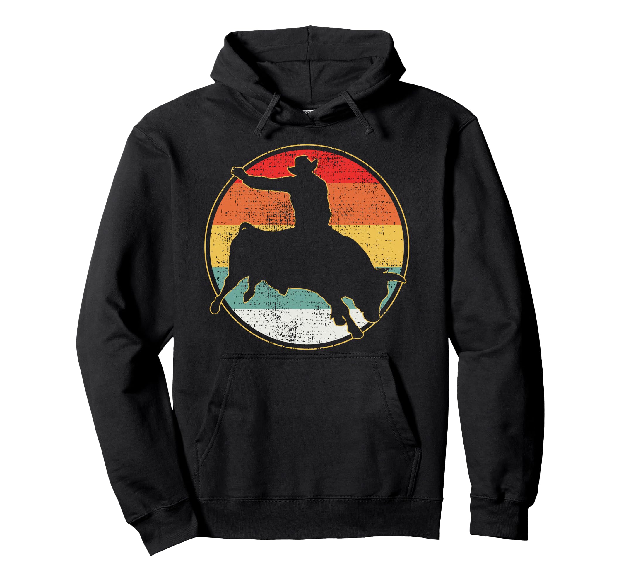 Bull Riding Cowboy Western Hoodie - Aesthetic Graphic Men Women - T-Shirt, Sweatshirt, Hoodie