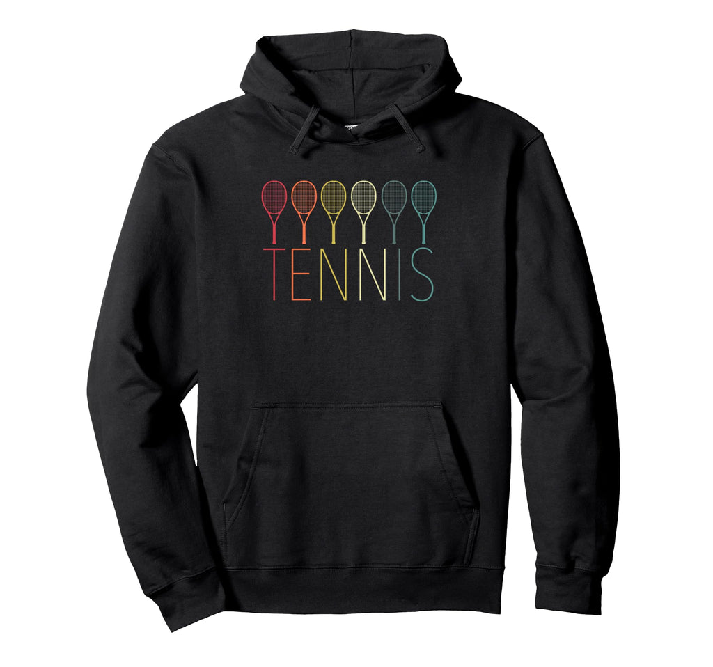 Tennis Racket Typography Tennis Hoodie - Casual Everyday Wear Men Women - T-Shirt, Sweatshirt, Hoodie