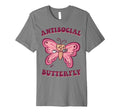 Groovy Anti Social Butterfly Ironic Funny T-Shirt - Unique Graphic Unisex - T-Shirt, Sweatshirt, Hoodie