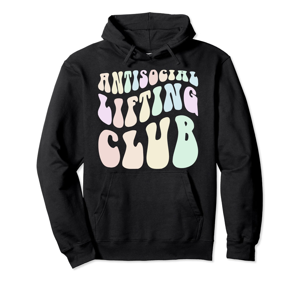 Funny Anti Social Lifting Club Weight Hoodie - Minimalist Print Unisex - T-Shirt, Sweatshirt, Hoodie