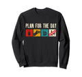 Motorcycle Biker Plan Day Sweatshirt - Streetwear Style for Adults - T-Shirt, Sweatshirt, Hoodie