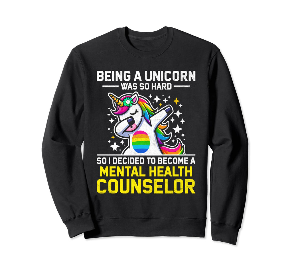 Funny Unicorn Mental Health Sweatshirt - Custom Art Print for Adults - T-Shirt, Sweatshirt, Hoodie