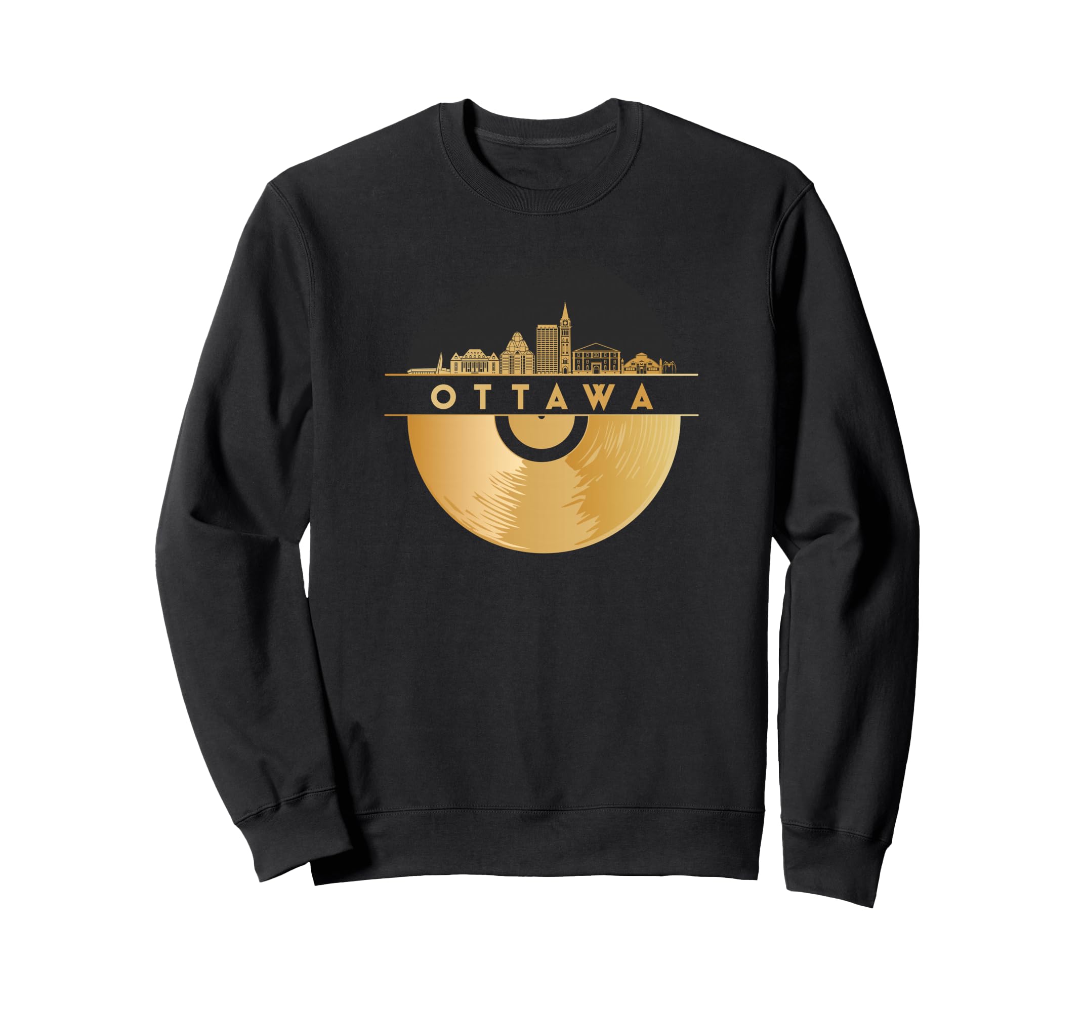 Vinyl Record Player Disco Music Sweatshirt - Minimalist Print Unisex - T-Shirt, Sweatshirt, Hoodie