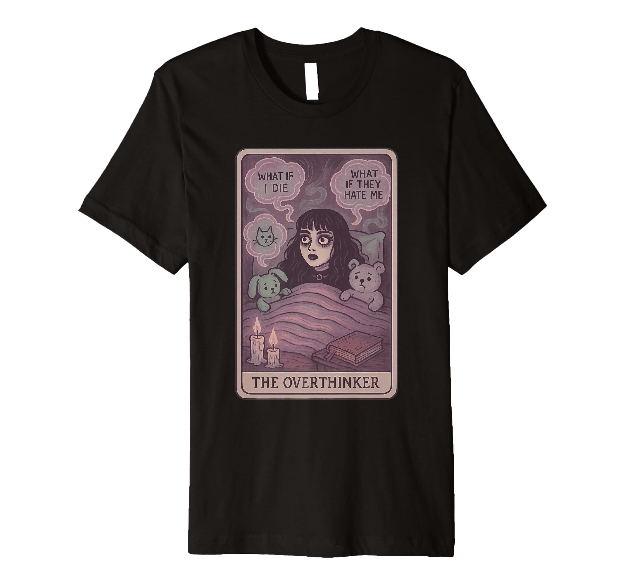 Overthinker Tarot Anxious T-Shirt - Casual Everyday Wear for Adults - T-Shirt, Sweatshirt, Hoodie