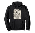 Distressed Skeleton Smiling Skull Hoodie - Unique Graphic Men Women - T-Shirt, Sweatshirt, Hoodie