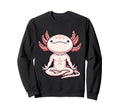 Meditation Axolotl Yoga Pose Relaxing Sweatshirt - Unique Graphic Unisex - T-Shirt, Sweatshirt, Hoodie