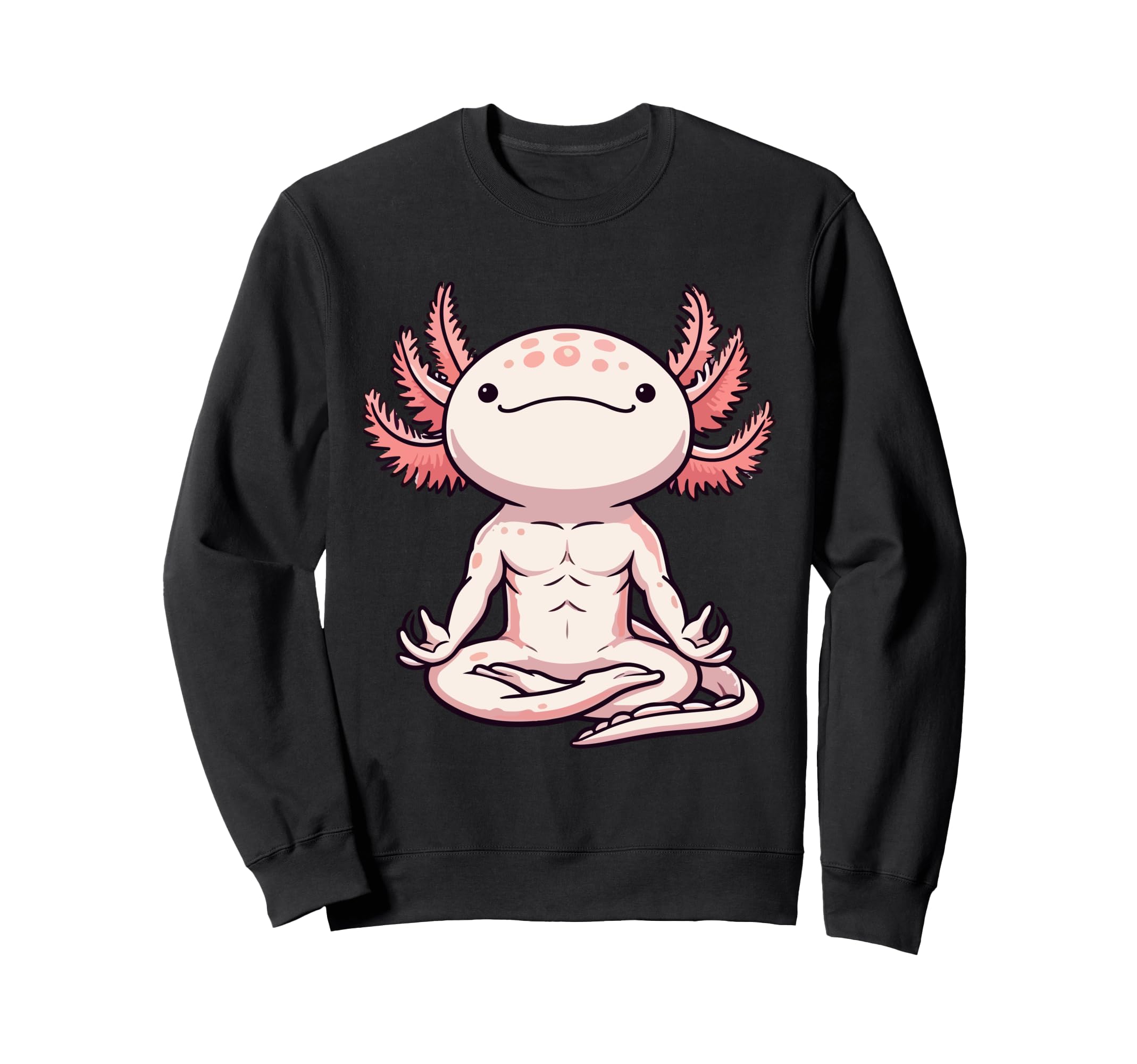 Meditation Axolotl Yoga Pose Relaxing Sweatshirt - Unique Graphic Unisex - T-Shirt, Sweatshirt, Hoodie
