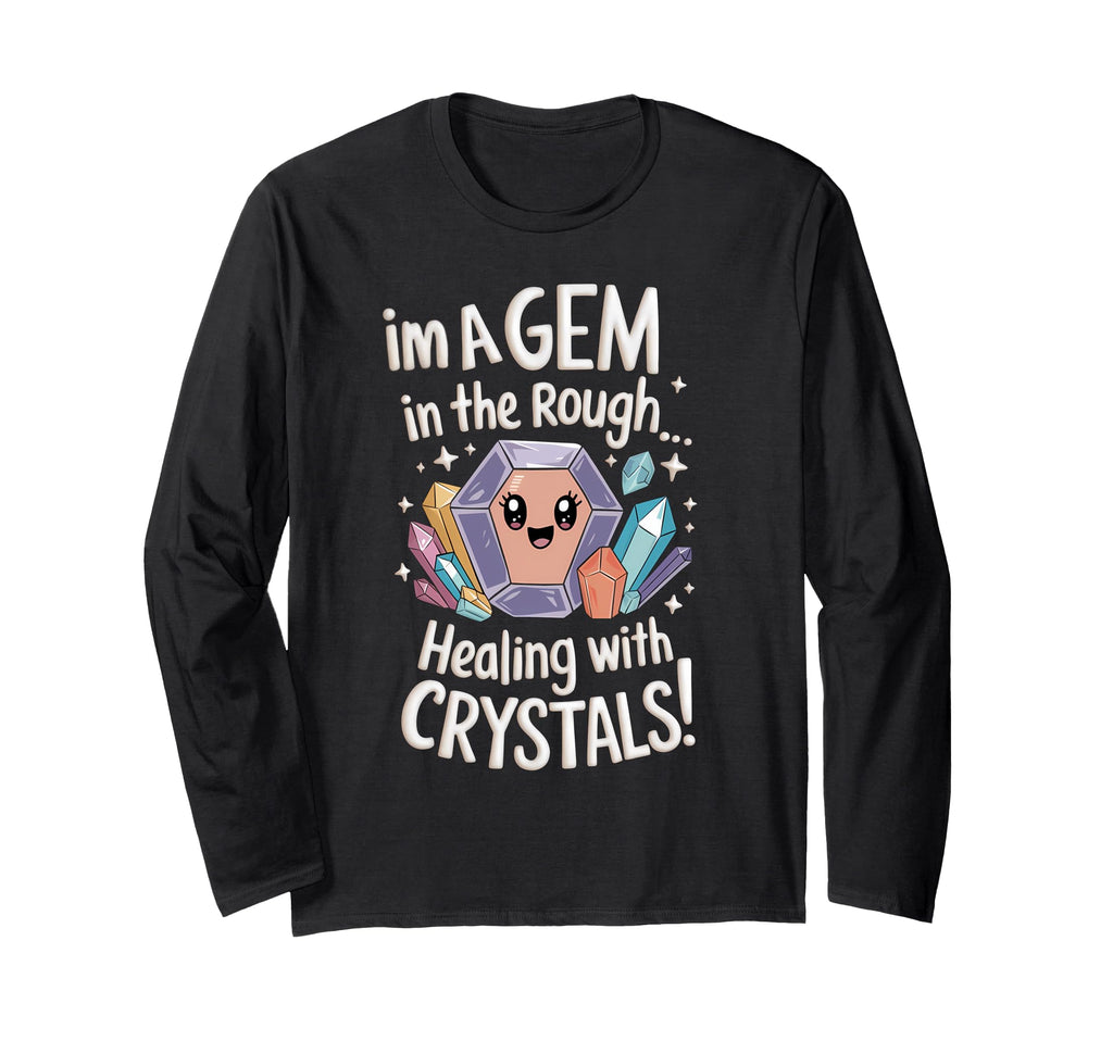 Healing Stone Crystals Energy T-Shirt - Fun Novelty Design Unisex - T-Shirt, Sweatshirt, Hoodie