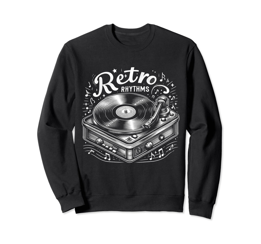 Turntable Melody Record Player Sweatshirt - Minimalist Print for Adults - T-Shirt, Sweatshirt, Hoodie