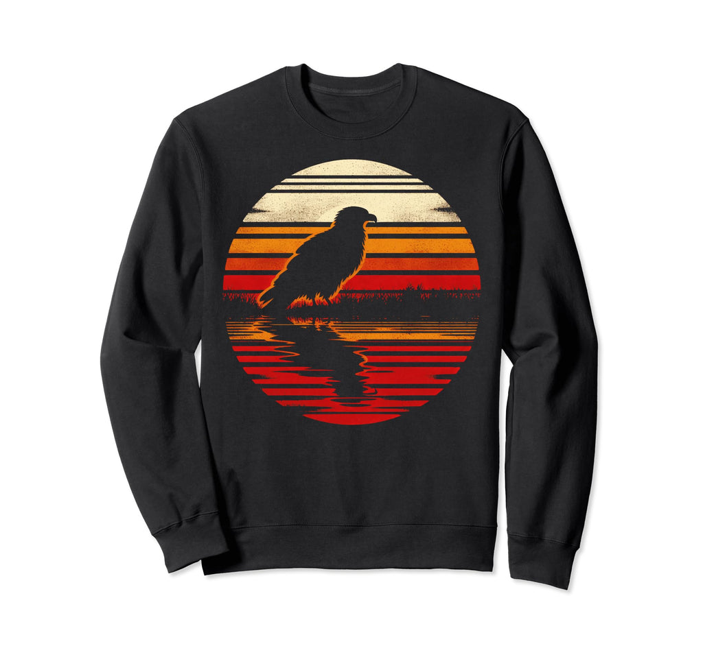 Buzzard Bird Sunset Safari 70S Sweatshirt - Fun Novelty Design Men Women - T-Shirt, Sweatshirt, Hoodie