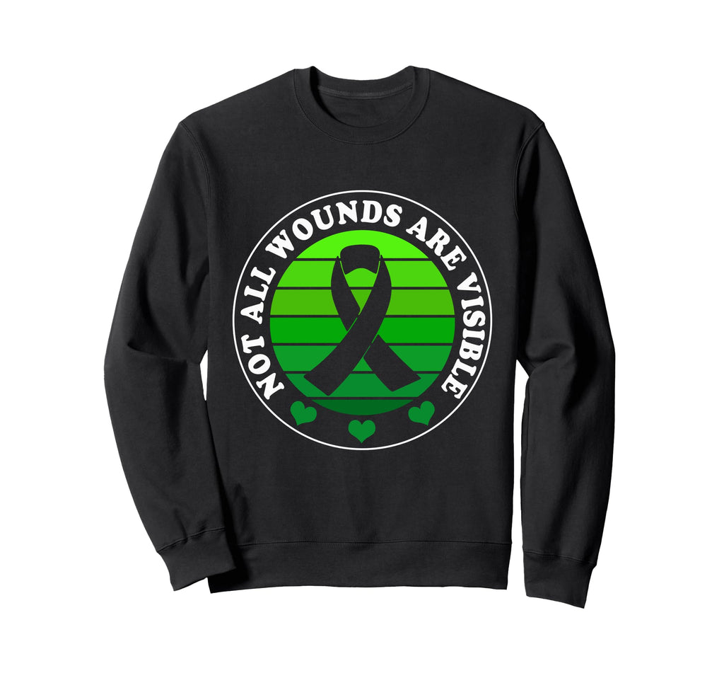 Not All Wounds Are Visible Mental Sweatshirt - Aesthetic Graphic Men Women - T-Shirt, Sweatshirt, Hoodie
