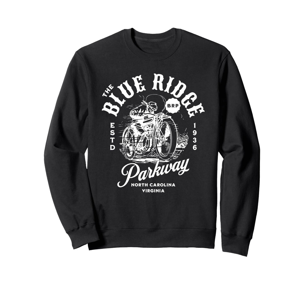 Blue Ridge Parkway Brp Motorcycle Sweatshirt - Streetwear Style Unisex - T-Shirt, Sweatshirt, Hoodie