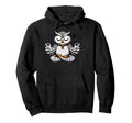 Meditation Owl Yoga Pose Relaxing Hoodie - Minimalist Print for Adults - T-Shirt, Sweatshirt, Hoodie