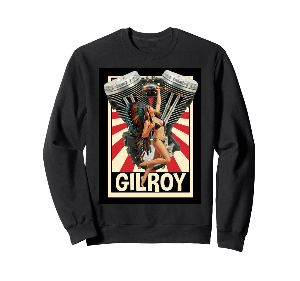 Gilroy California Old School Sweatshirt - Casual Everyday Wear Men Women - T-Shirt, Sweatshirt, Hoodie