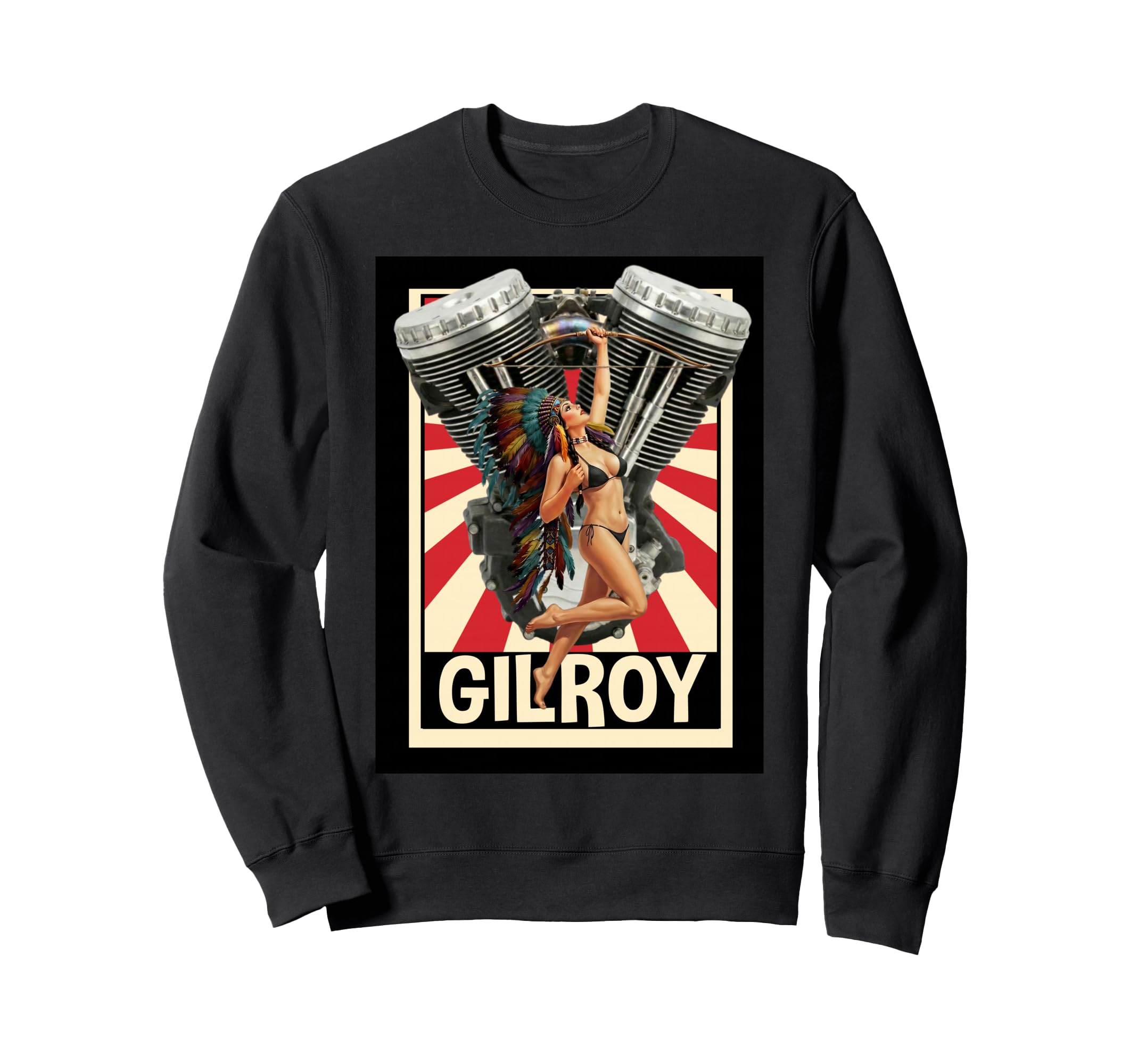 Gilroy California Old School Sweatshirt - Casual Everyday Wear Men Women - T-Shirt, Sweatshirt, Hoodie