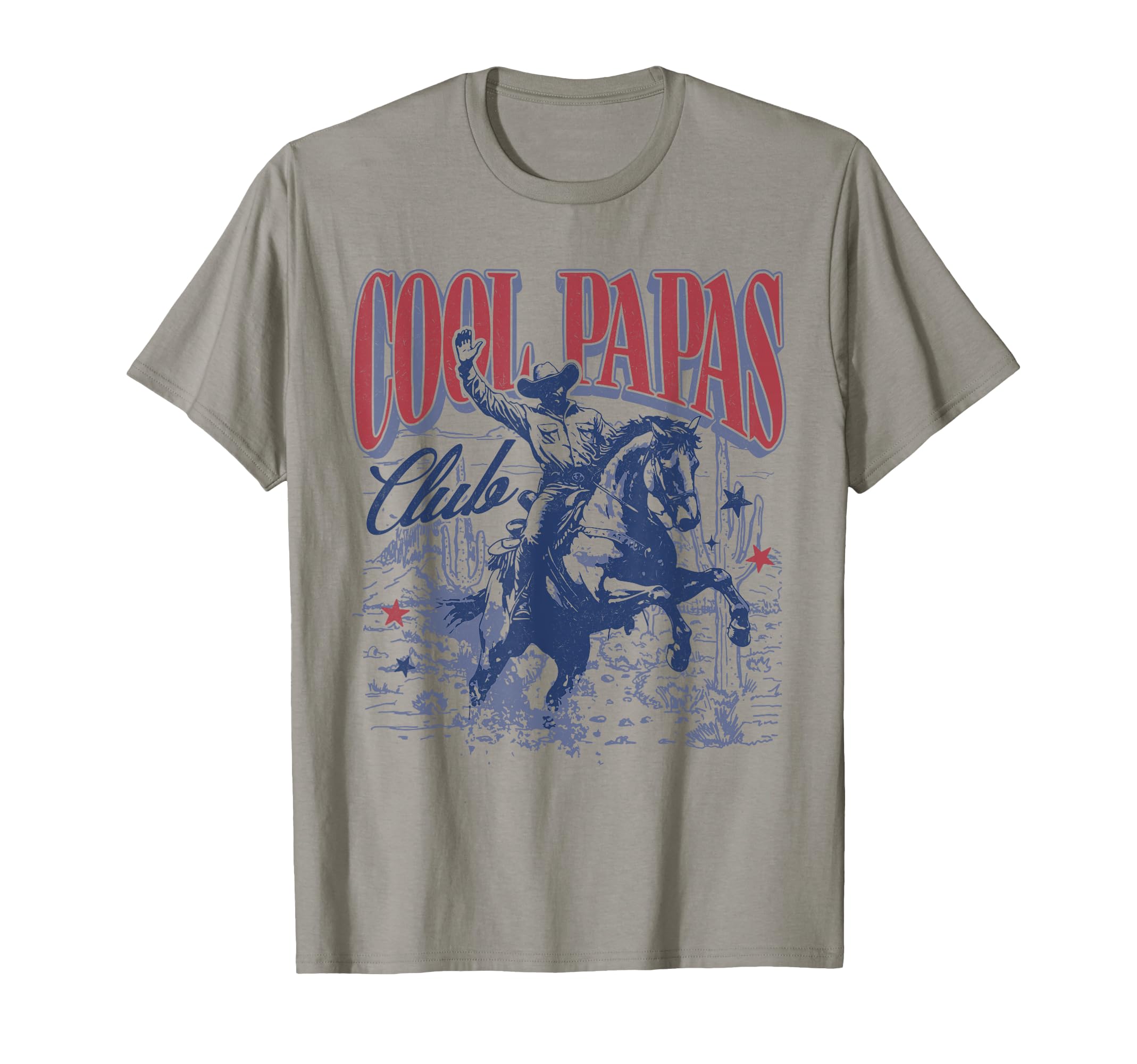 Papas Club Cowboy Papa Grandpa Western T-Shirt - Minimalist Print Unisex - T-Shirt, Sweatshirt, Hoodie