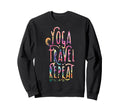 Tie Dye Yoga Travel Repeat Sweatshirt - Streetwear Style for Adults - T-Shirt, Sweatshirt, Hoodie