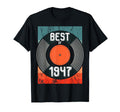 Best 1947 Vinyl Record 75 Birthday T-Shirt - Casual Everyday Wear Men Women - T-Shirt, Sweatshirt, Hoodie