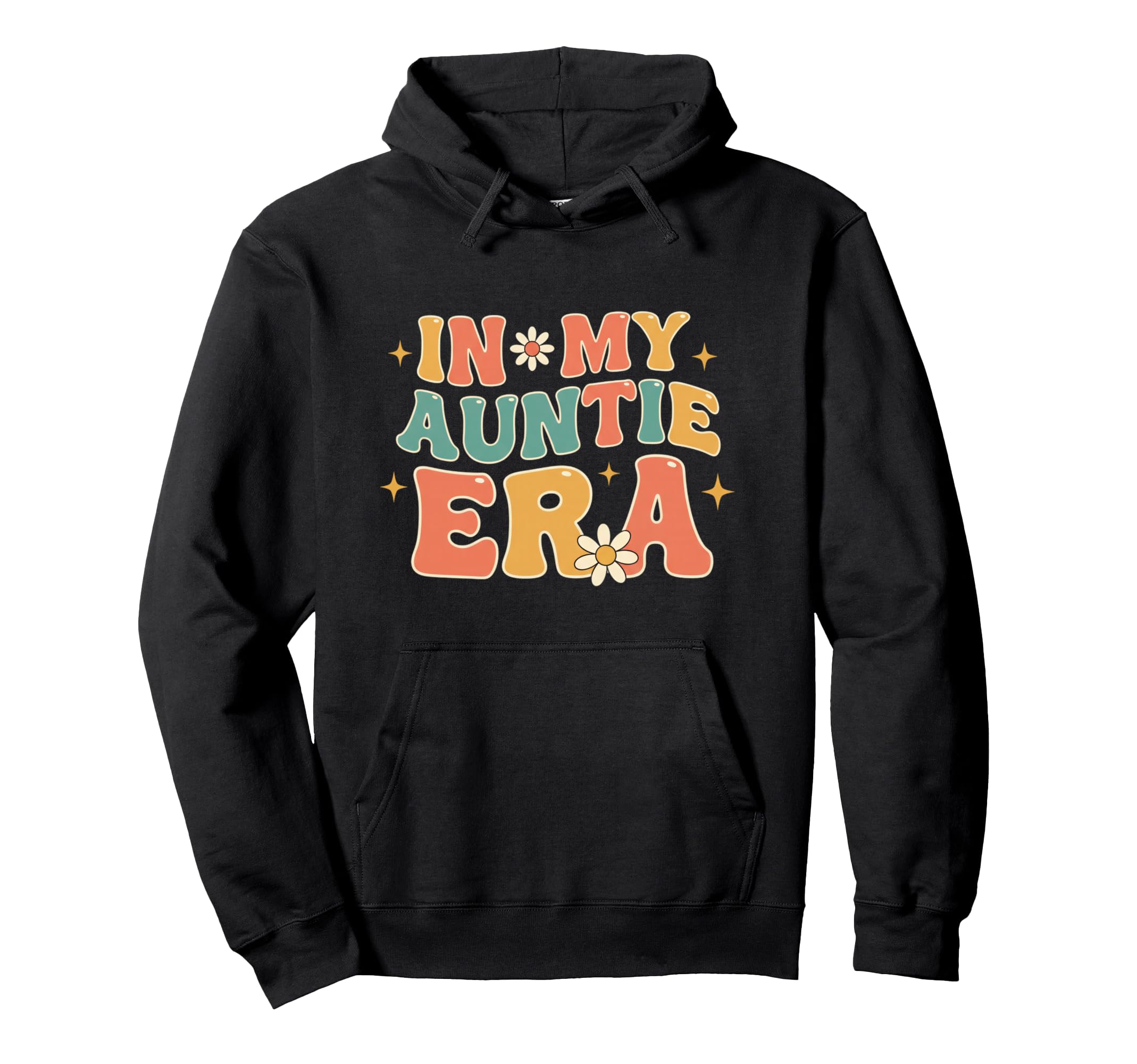My Auntie Era Mom Vibes Floral 70S Hoodie - Unique Graphic Unisex - T-Shirt, Sweatshirt, Hoodie