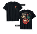 Panther Rose Traditional Tattoo T-Shirt - Minimalist Print for Adults - T-Shirt, Sweatshirt, Hoodie