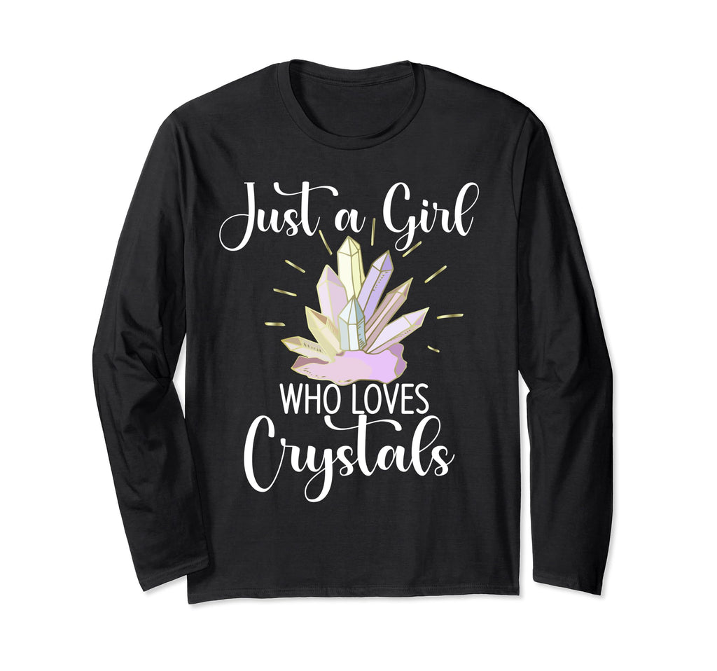 Just Who Loves Crystals Gemstone Healing T-Shirt - Trendy Graphic Unisex - T-Shirt, Sweatshirt, Hoodie