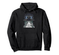 Collie Wearing Motorcycle Helmet Hoodie - Novelty Apparel Men Women - T-Shirt, Sweatshirt, Hoodie