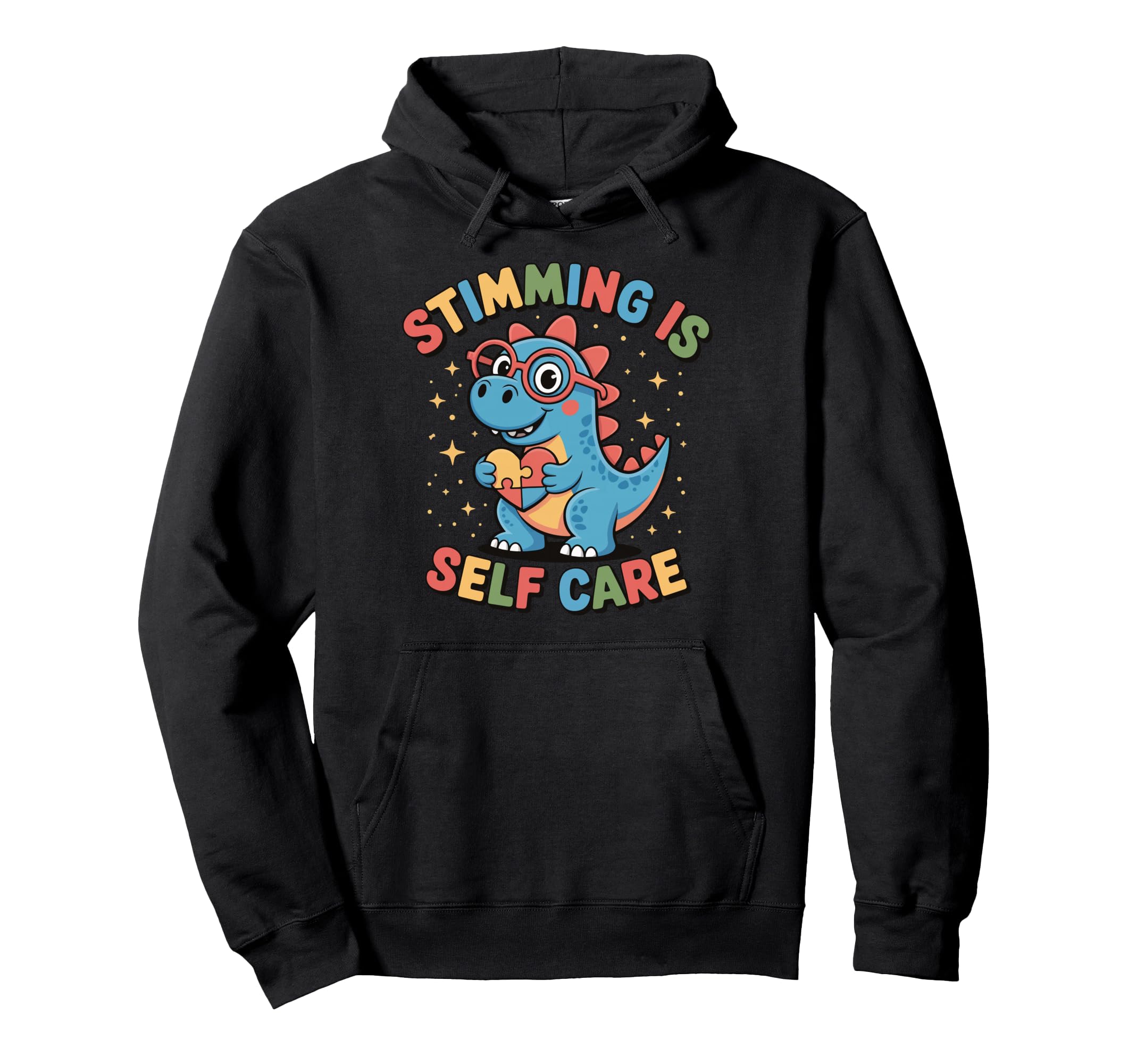 Stimming Is Self Care Self Hoodie - Minimalist Print for Adults - T-Shirt, Sweatshirt, Hoodie
