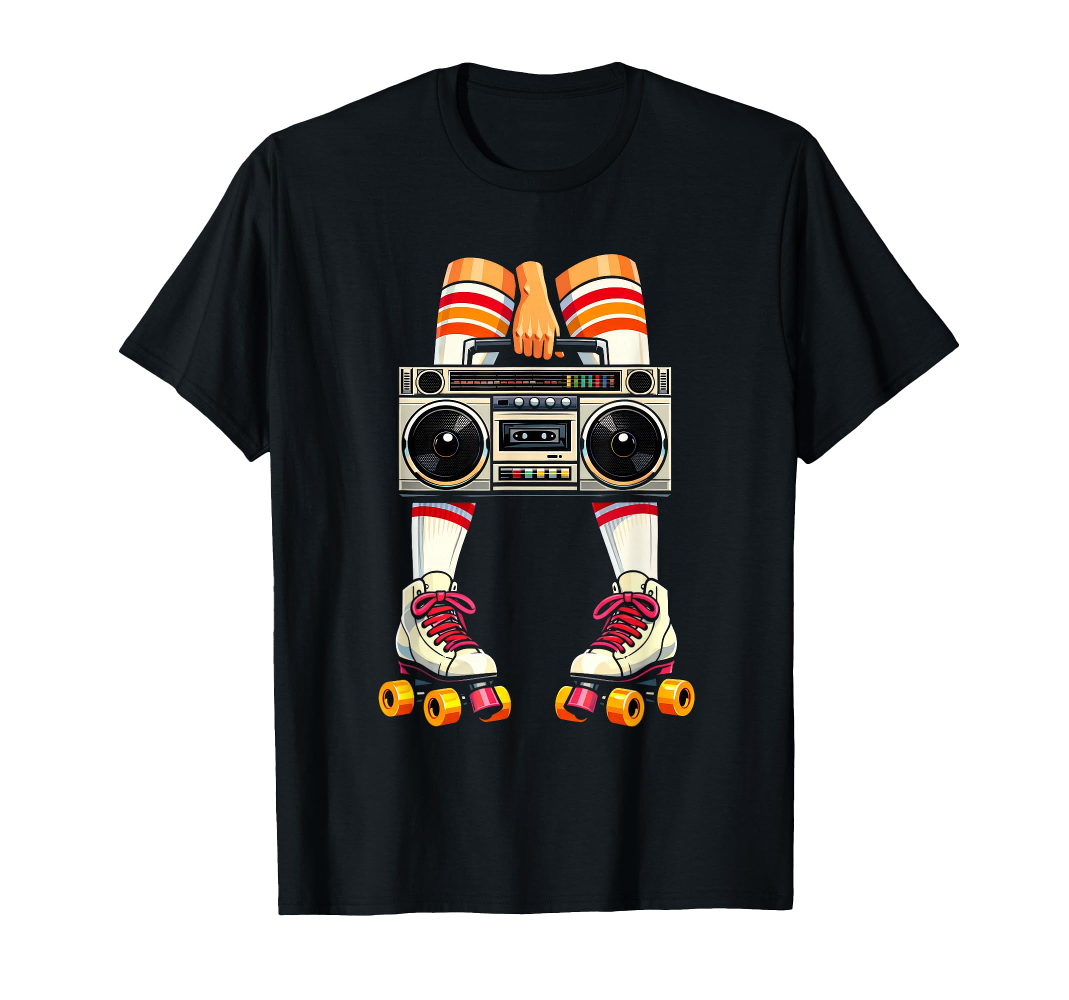 Rollerskates Boombox 80S Party T-Shirt - Streetwear Style Men Women - T-Shirt, Sweatshirt, Hoodie