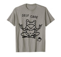 Funny Self Care Frog Doing Yoga Tea T-Shirt - Novelty Apparel Unisex - T-Shirt, Sweatshirt, Hoodie