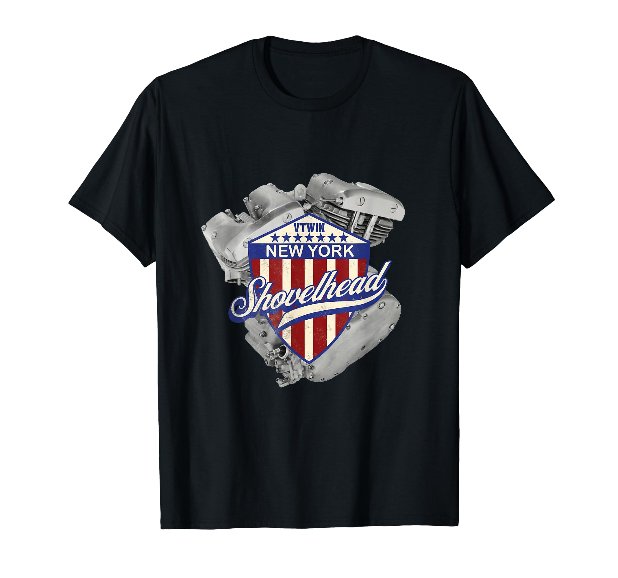 Hd Shovelhead Old School New York Biker T-Shirt - Graphic Print Men Women - T-Shirt, Sweatshirt, Hoodie