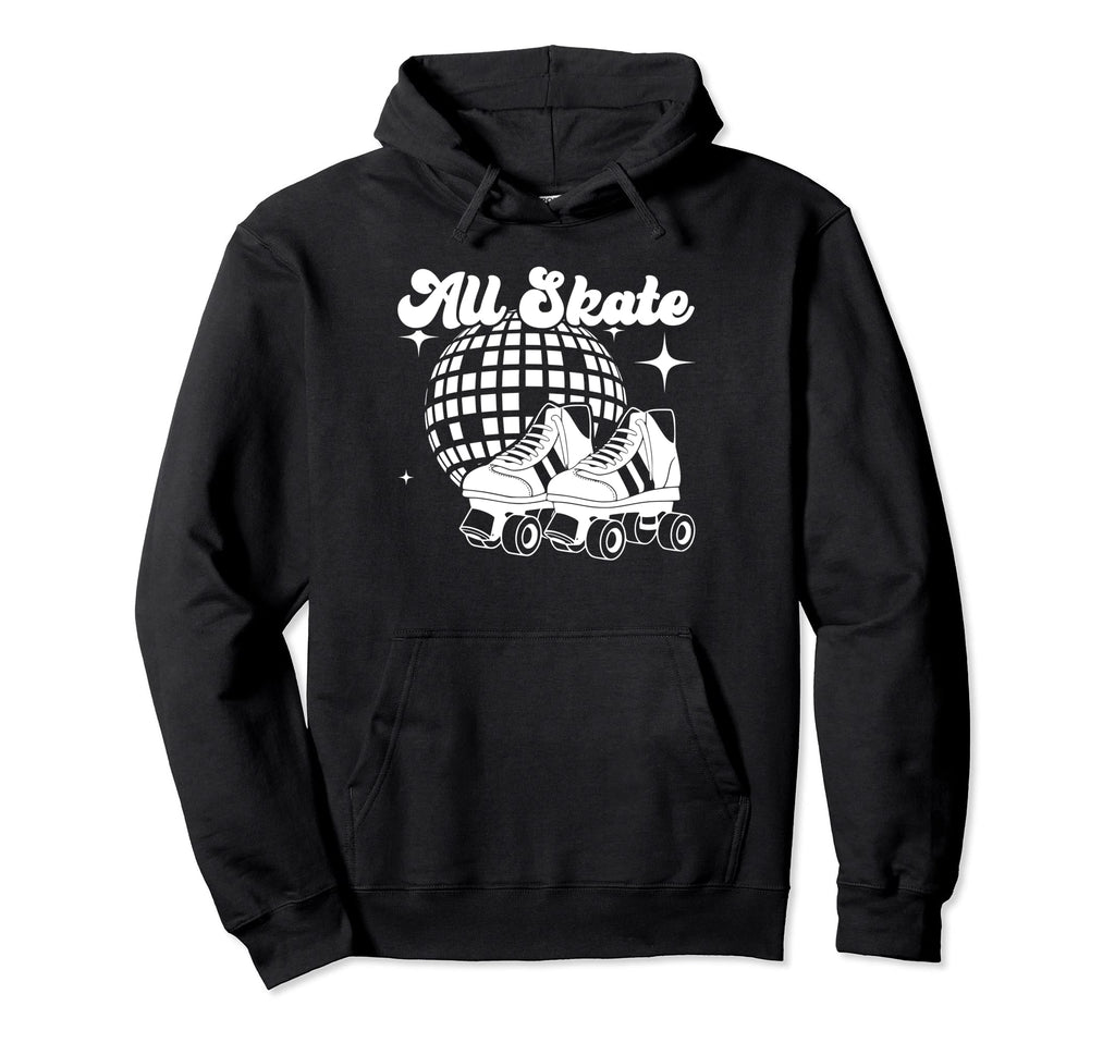 All Skate 70S Disco Roller Skating Hoodie - Novelty Apparel for Adults - T-Shirt, Sweatshirt, Hoodie