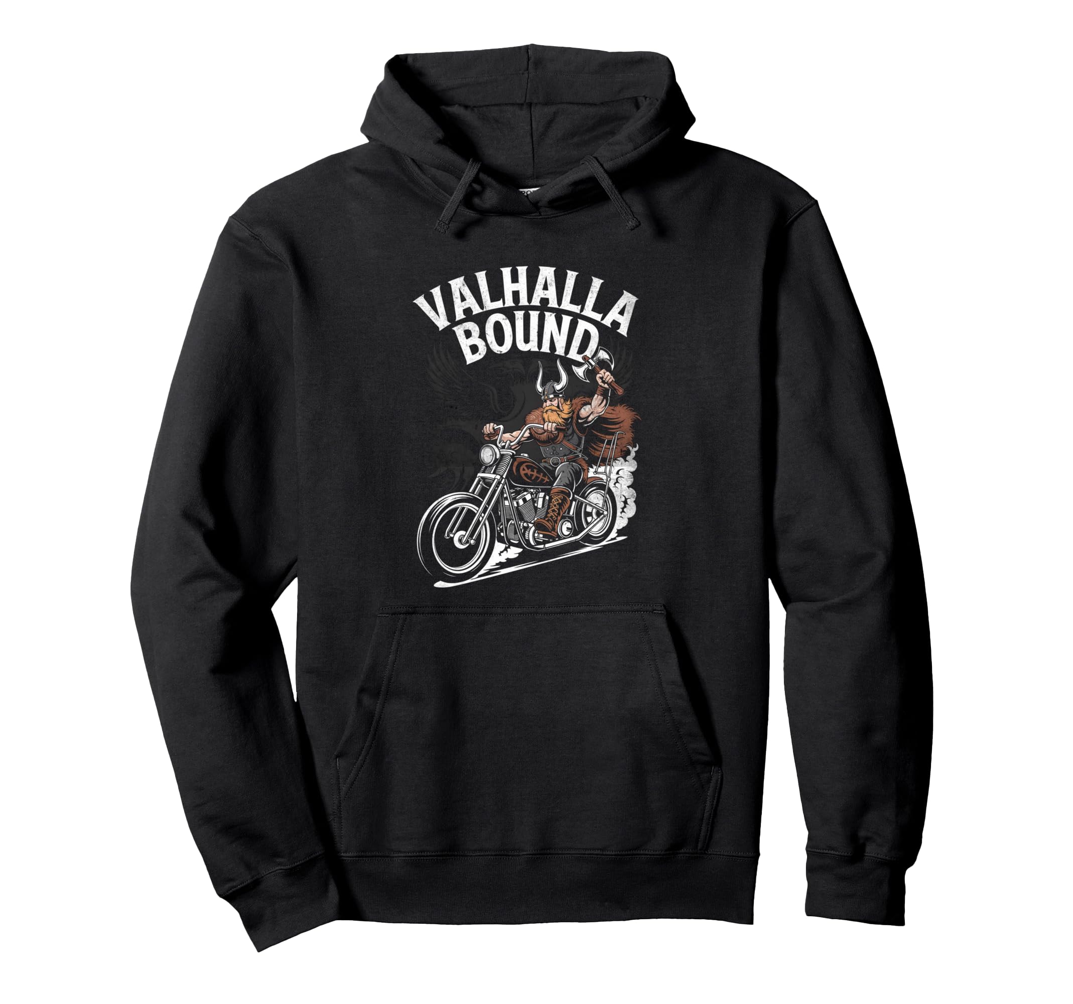 Valhalla Bound Motorcycle Biker Hoodie - Custom Art Print Men Women - T-Shirt, Sweatshirt, Hoodie