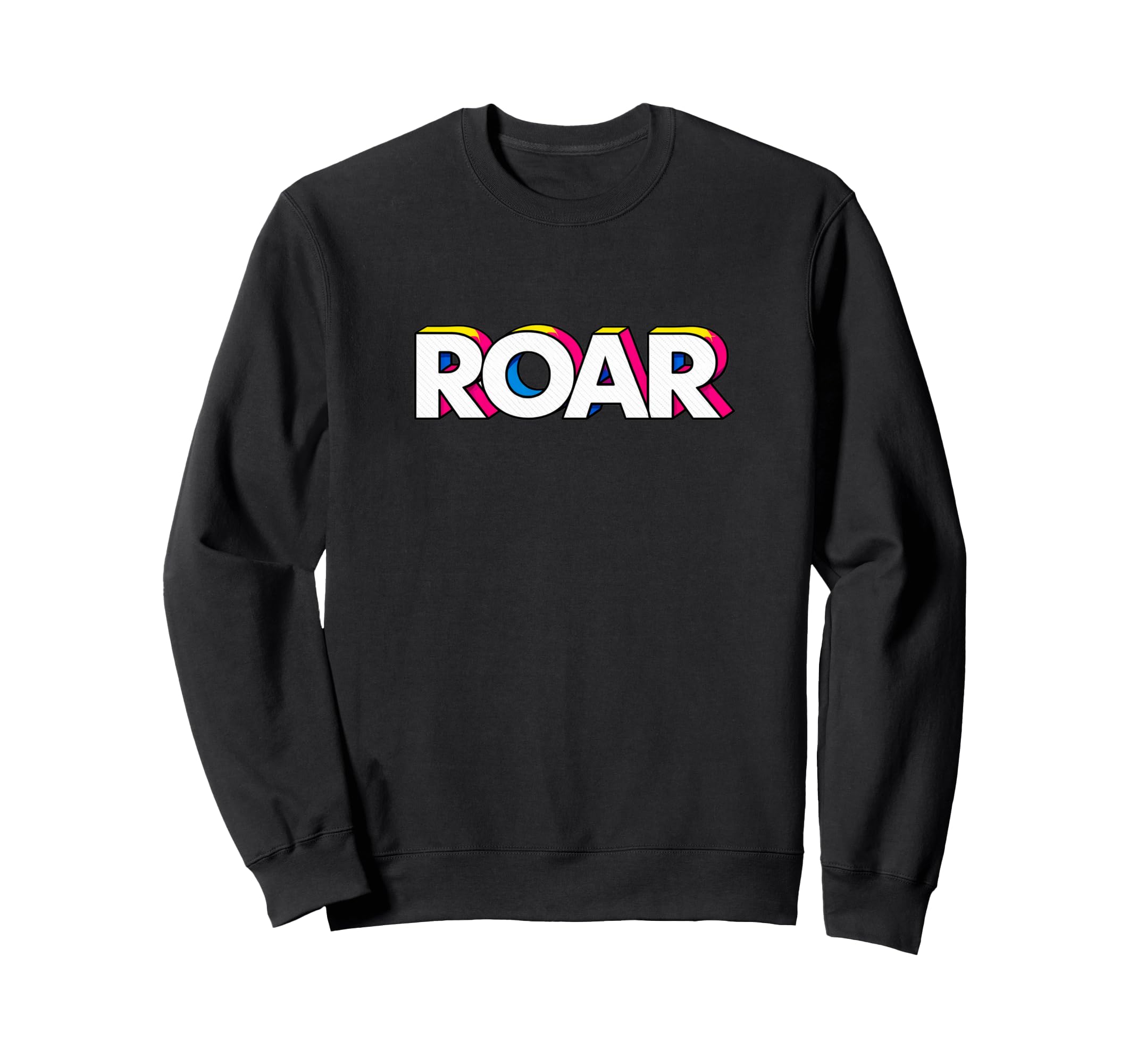Expressive Roar Pop Art Typography Sweatshirt - Minimalist Print for Adults - T-Shirt, Sweatshirt, Hoodie