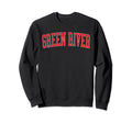 Green River Wy Distressed Red Sweatshirt - Fun Novelty Design for Adults - T-Shirt, Sweatshirt, Hoodie