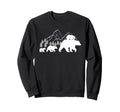 Bear Cubs Sunset Family Bears Sweatshirt - Aesthetic Graphic Men Women - T-Shirt, Sweatshirt, Hoodie