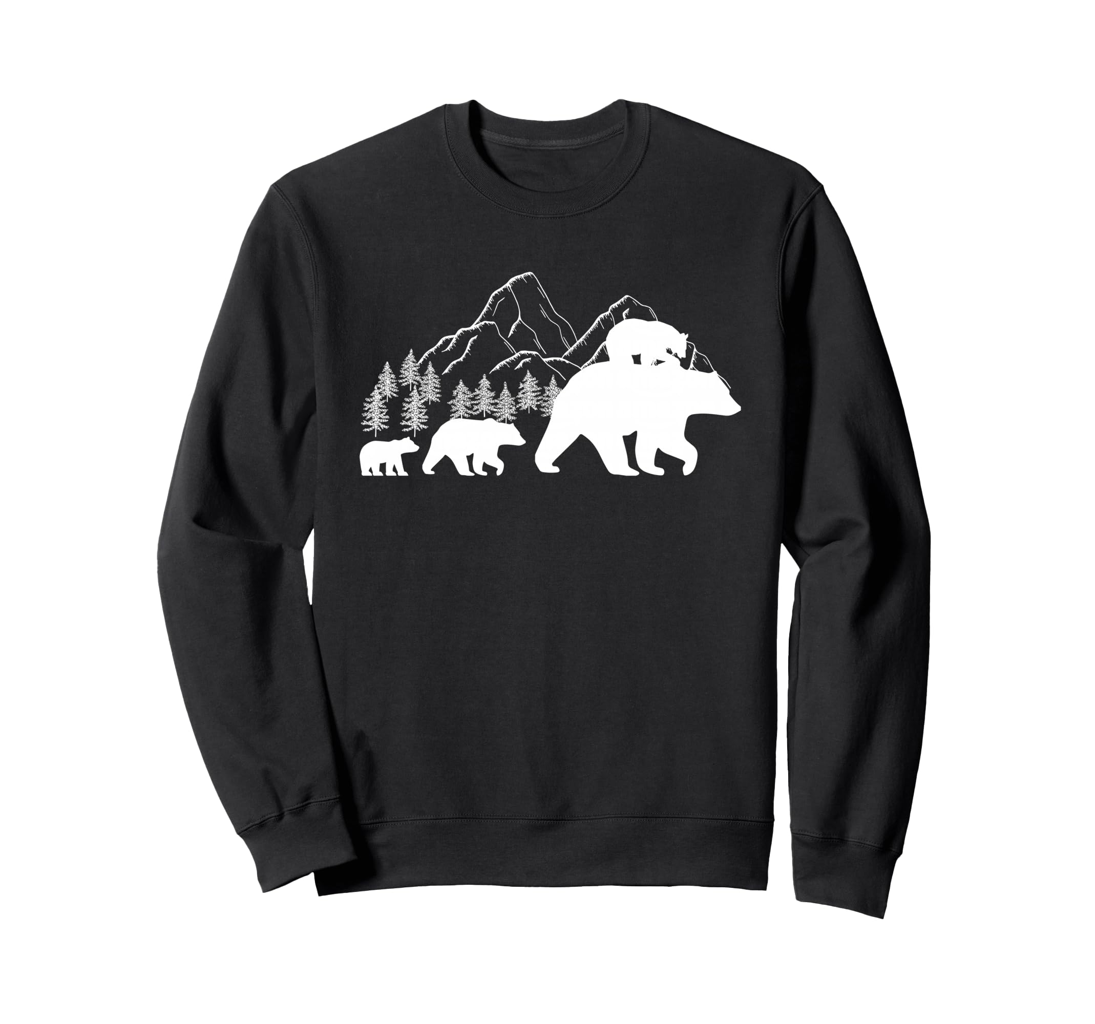 Bear Cubs Sunset Family Bears Sweatshirt - Aesthetic Graphic Men Women - T-Shirt, Sweatshirt, Hoodie