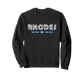 Rhodes Greece 70S 80S Type Sweatshirt - Trendy Graphic for Adults - T-Shirt, Sweatshirt, Hoodie