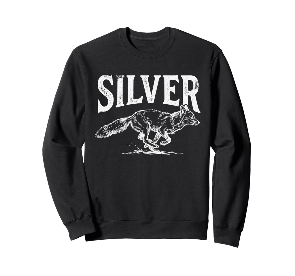 Funny Silver Fox Visual Pun Wildlife Sweatshirt - Streetwear Style Unisex - T-Shirt, Sweatshirt, Hoodie