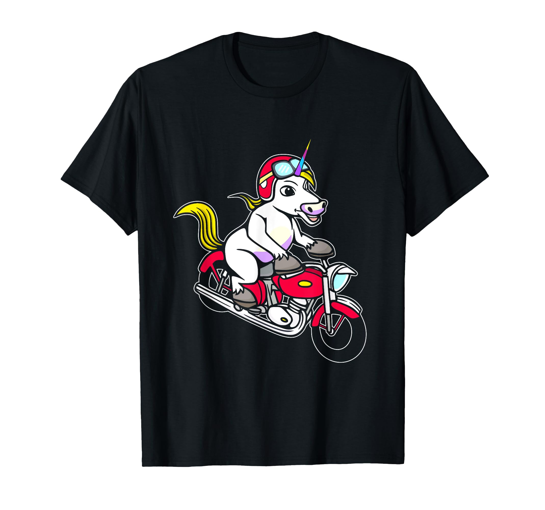 Unicorn Motorcycle Biker Motorcycle Dirt T-Shirt - Novelty Apparel Unisex - T-Shirt, Sweatshirt, Hoodie