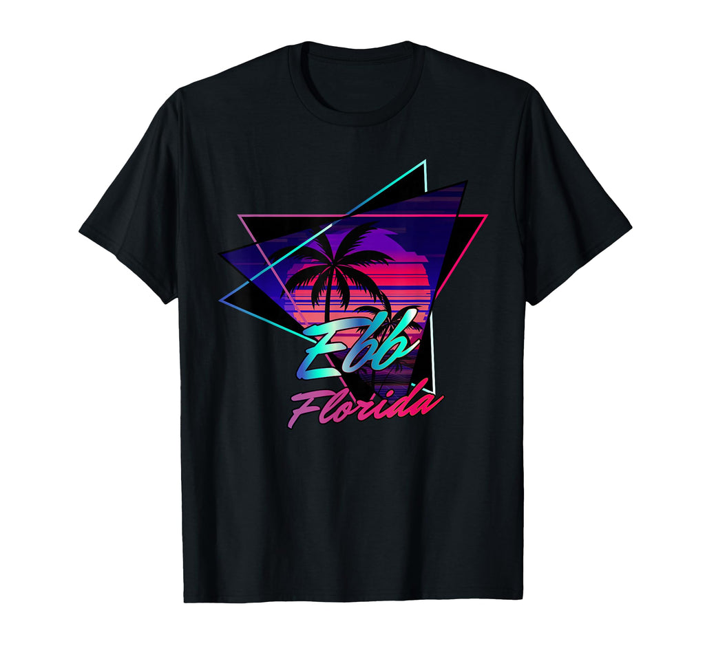 Ebb Florida Sunset Synthwave Vibes T-Shirt - Fun Novelty Design Men Women - T-Shirt, Sweatshirt, Hoodie