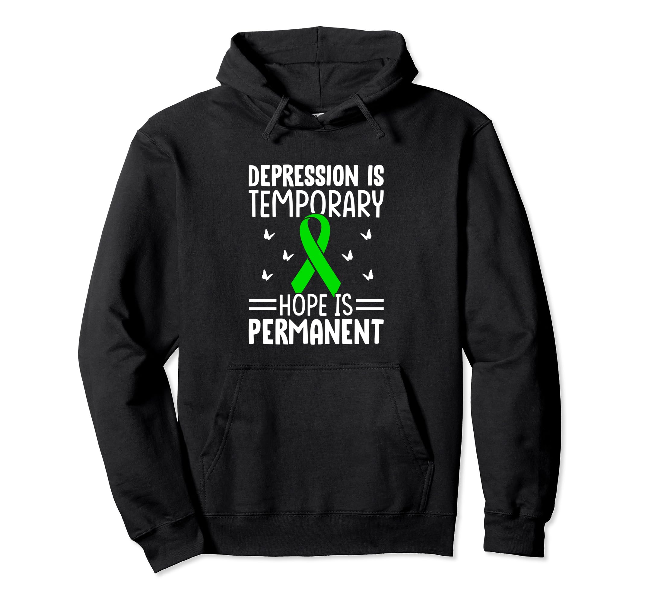 Depression Is Temporary Hope Is Hoodie - Aesthetic Graphic for Adults - T-Shirt, Sweatshirt, Hoodie